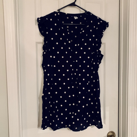Navy Polka Dot Top - Picture 4 of 5